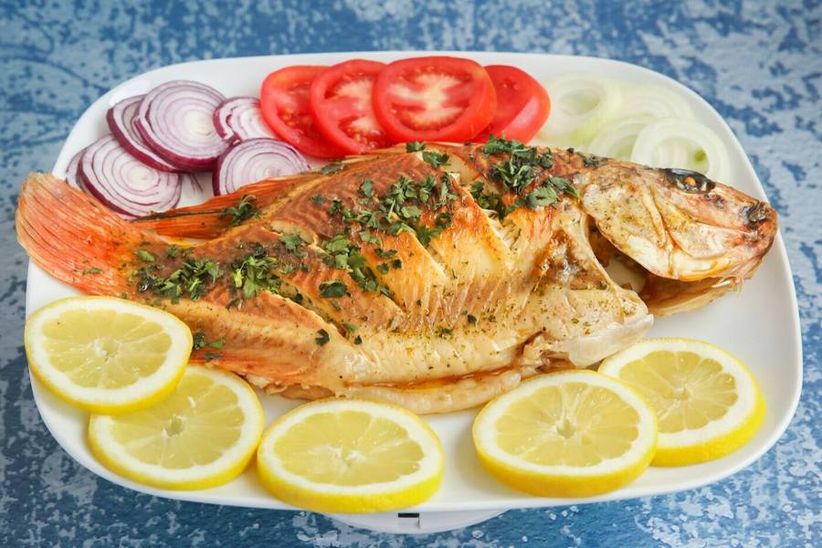 Corvina a la brasa